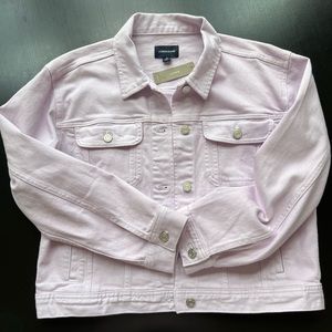 NEW J Crew Denim Jean Jacket Lavender light Purple Women's Medium